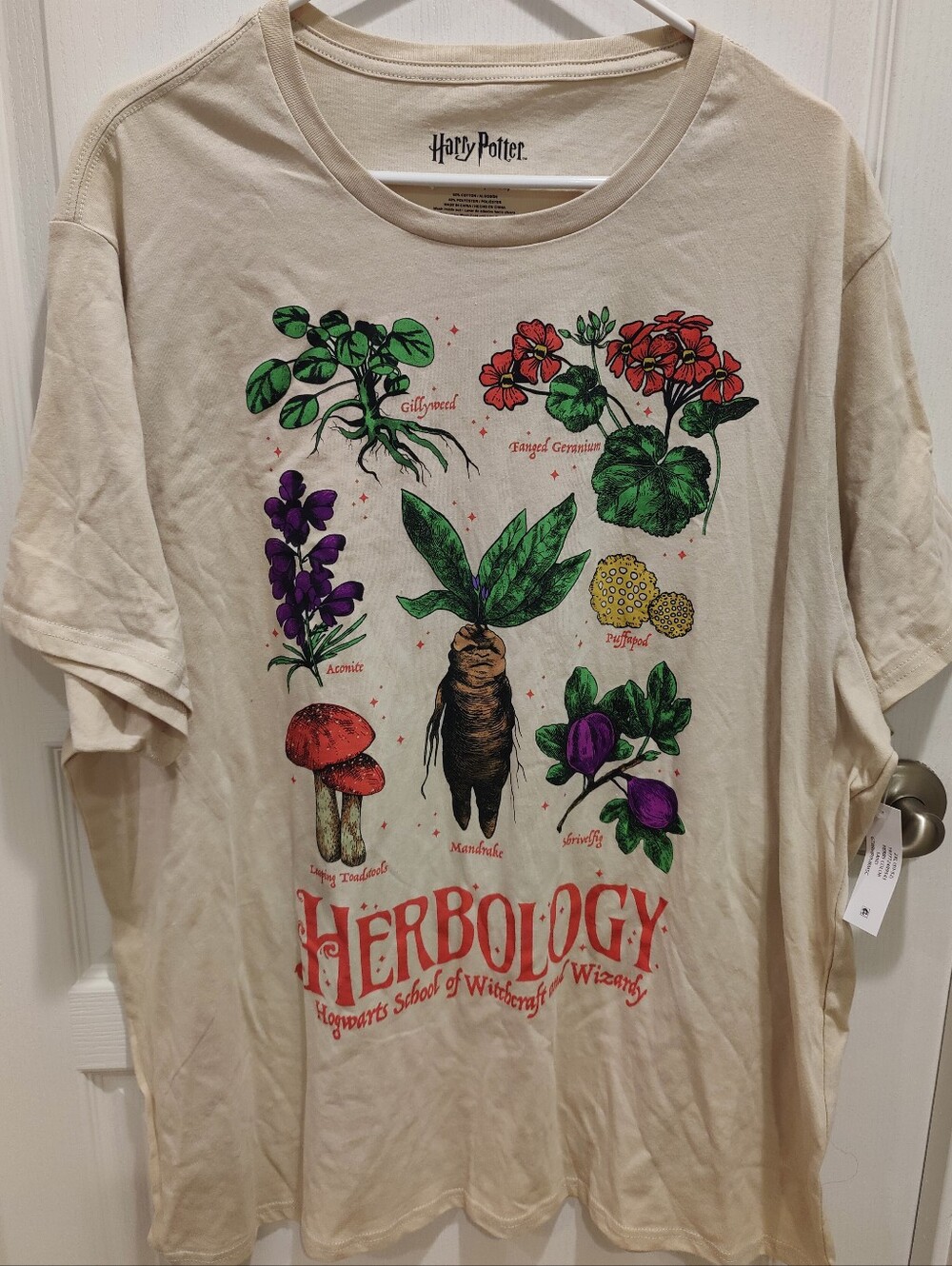 Harry Potter Beige Herbology Graphic Tee